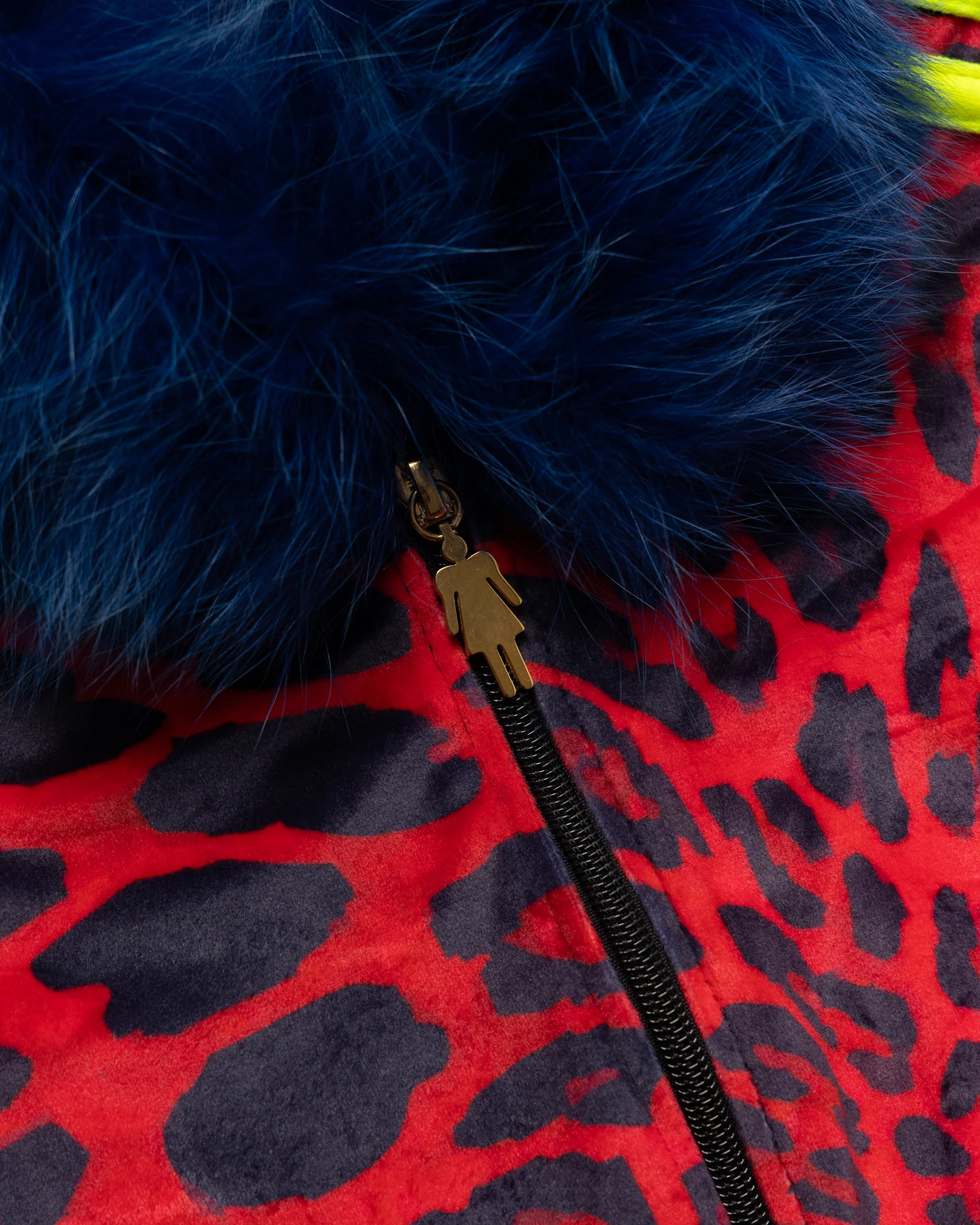 UK Cheetah 5-Stripe Zip-Up (Red) - Image 3