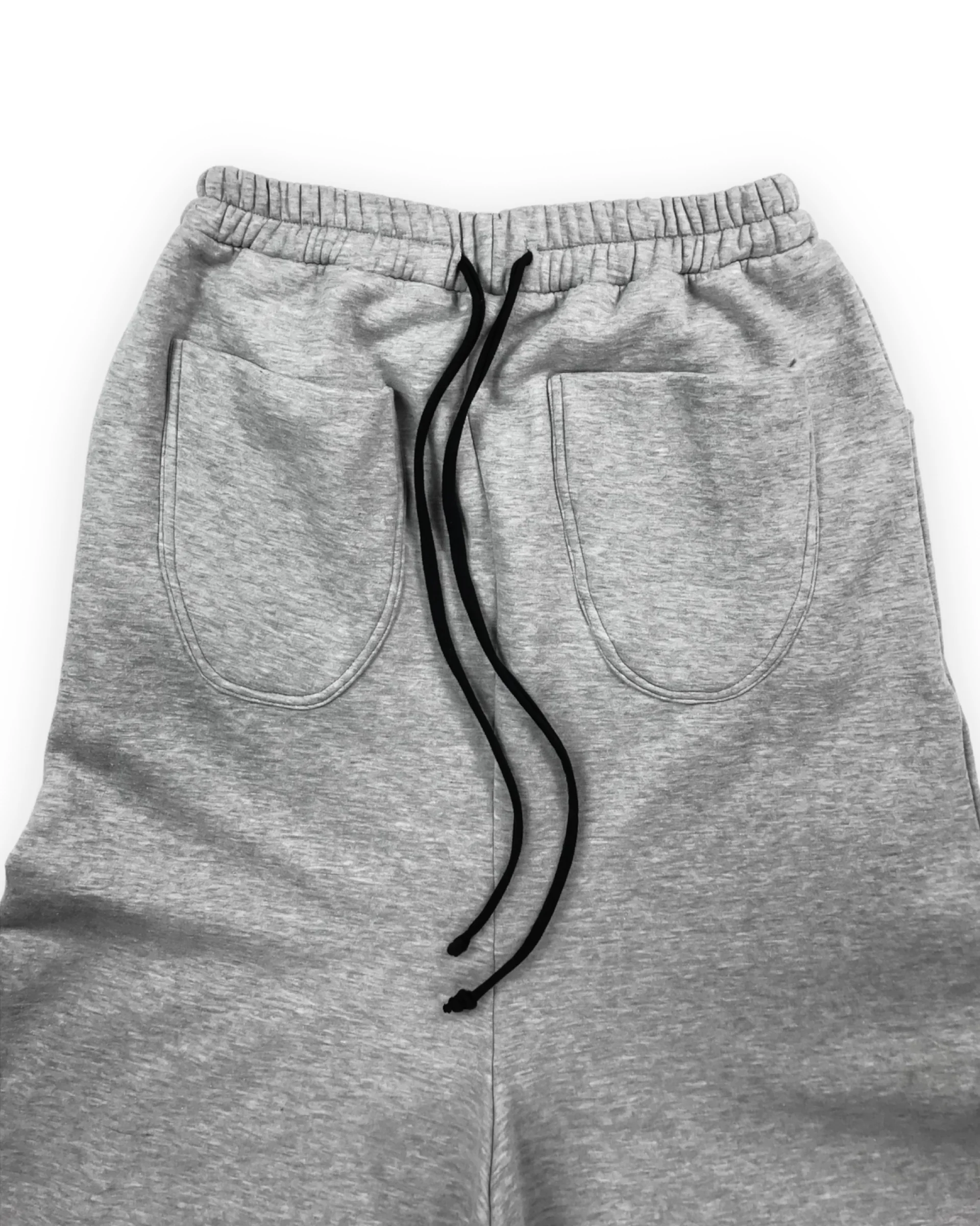 Wide Grey Sweatpants (Grey Melange) - Image 7