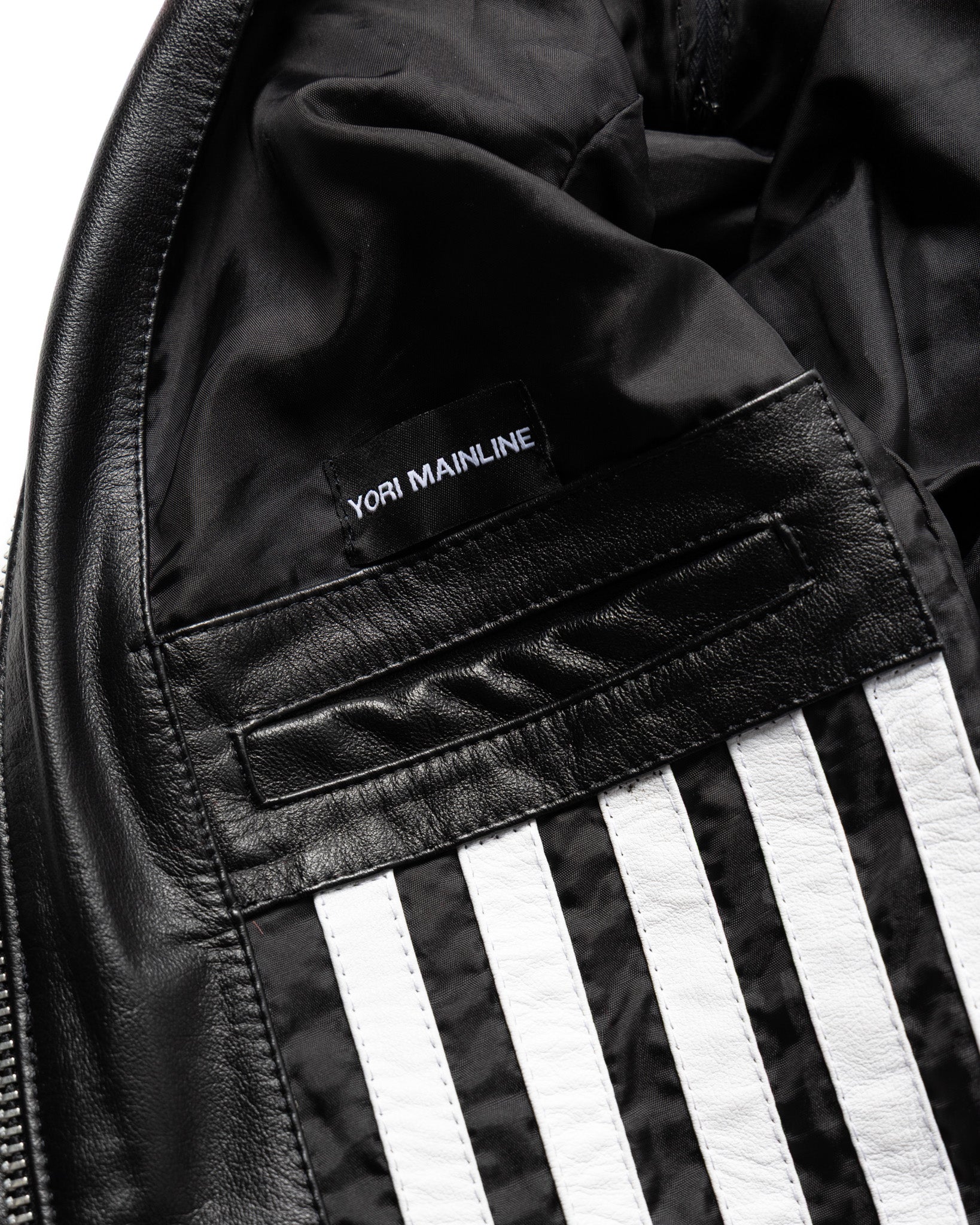 Yori Mainline Black Leather Hoodie - Image 11