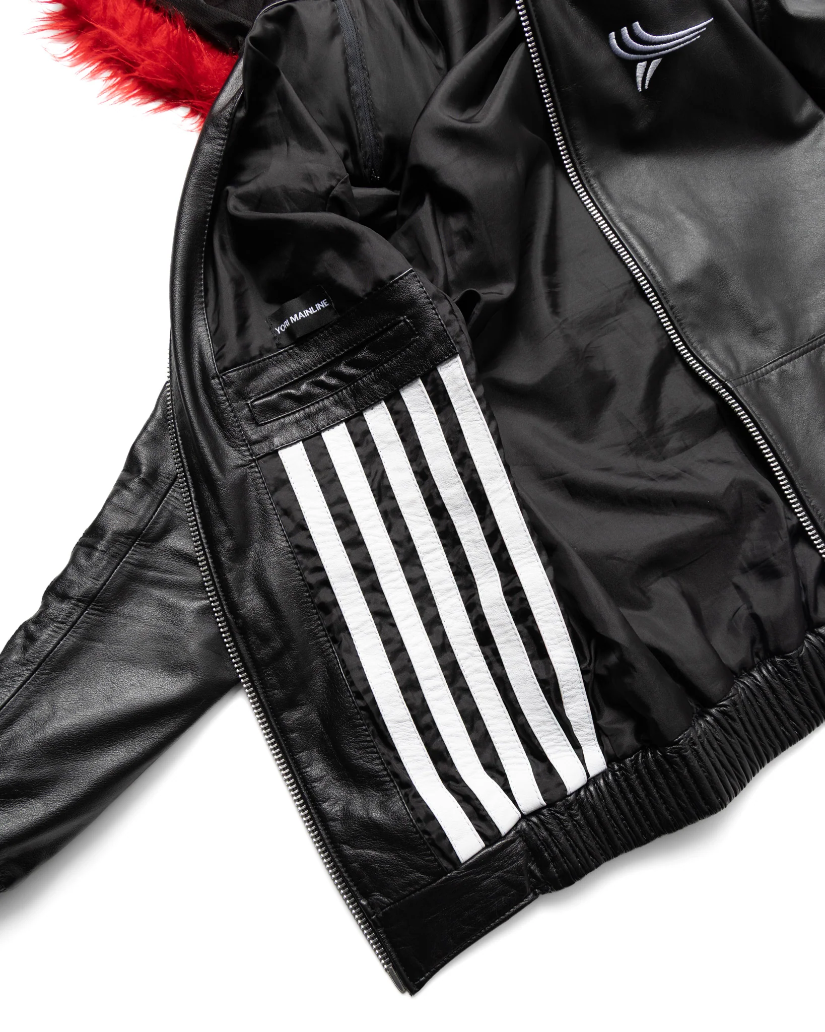 Yori Mainline Black Leather Hoodie - Image 12