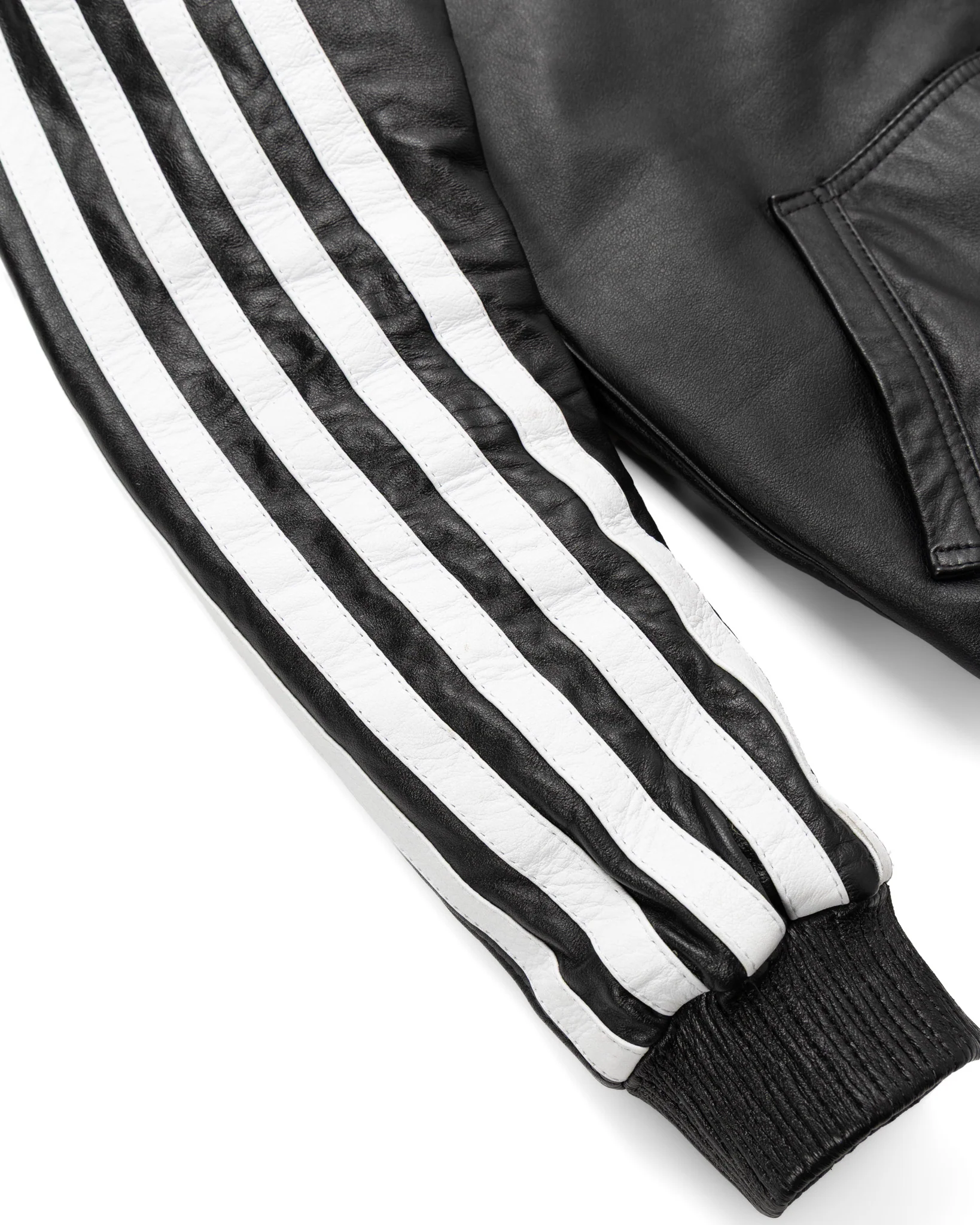 Yori Mainline Black Leather Hoodie - Image 5