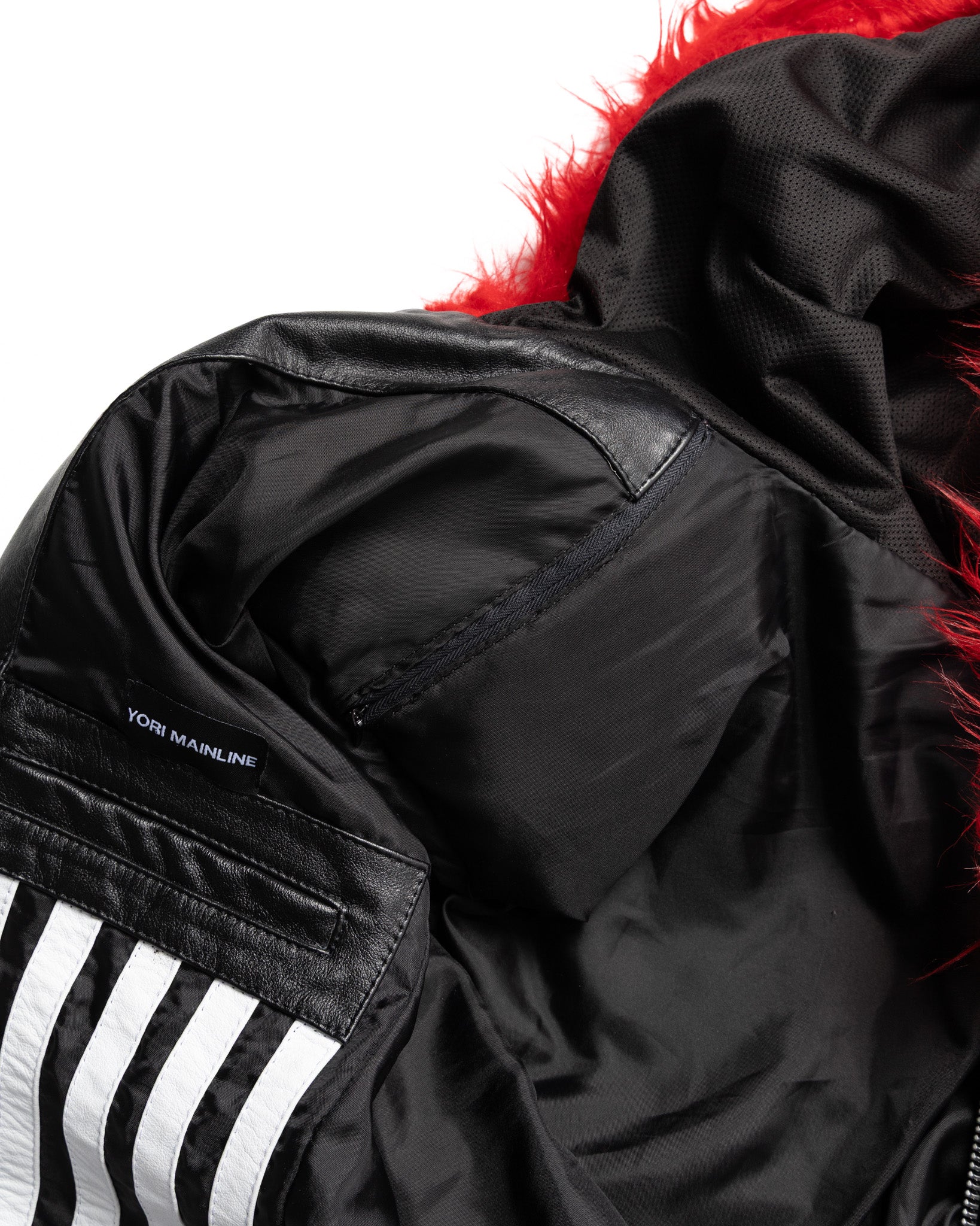 Yori Mainline Black Leather Hoodie - Image 9