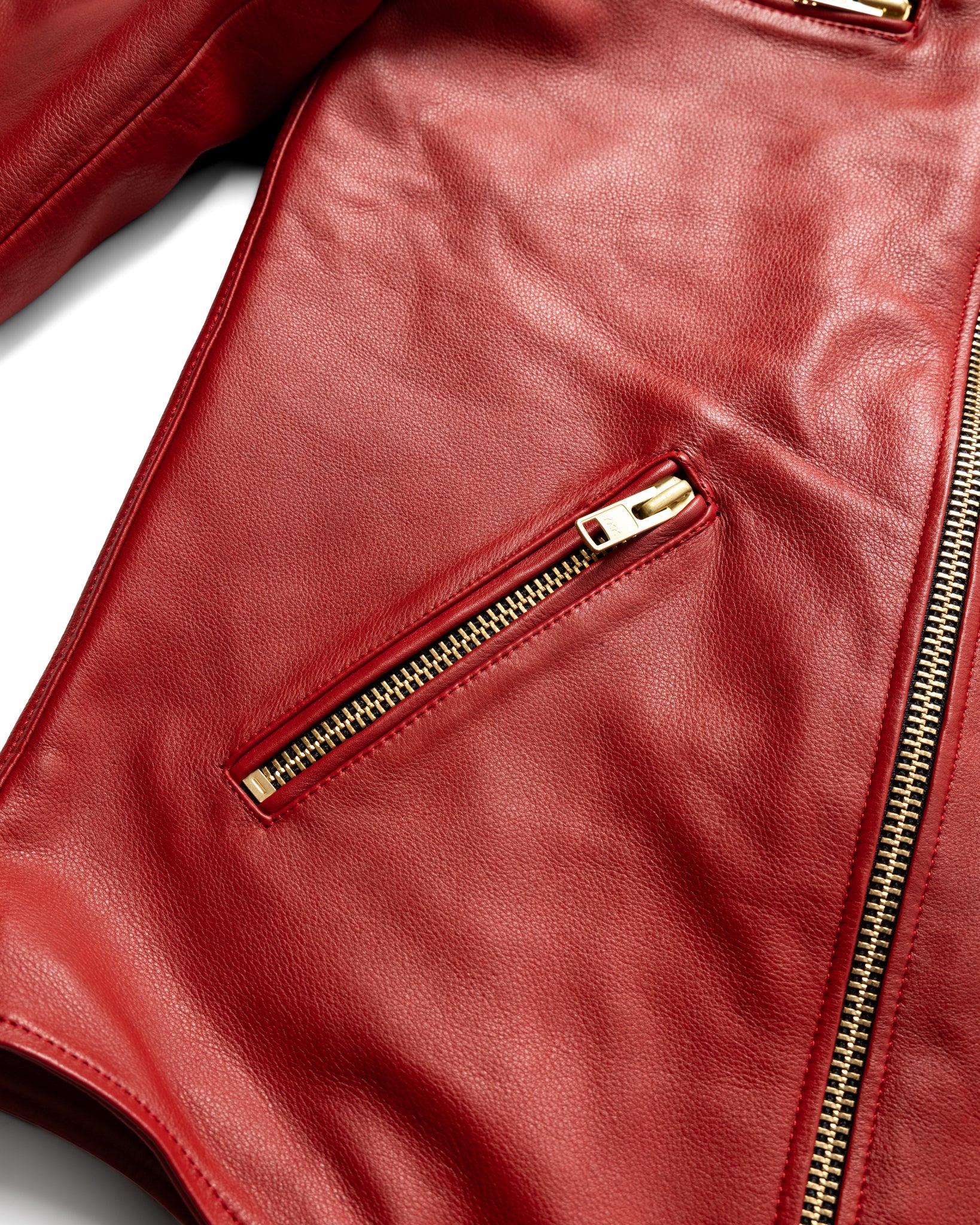 Yori Mainline Leather Jacket (Red) - Image 11