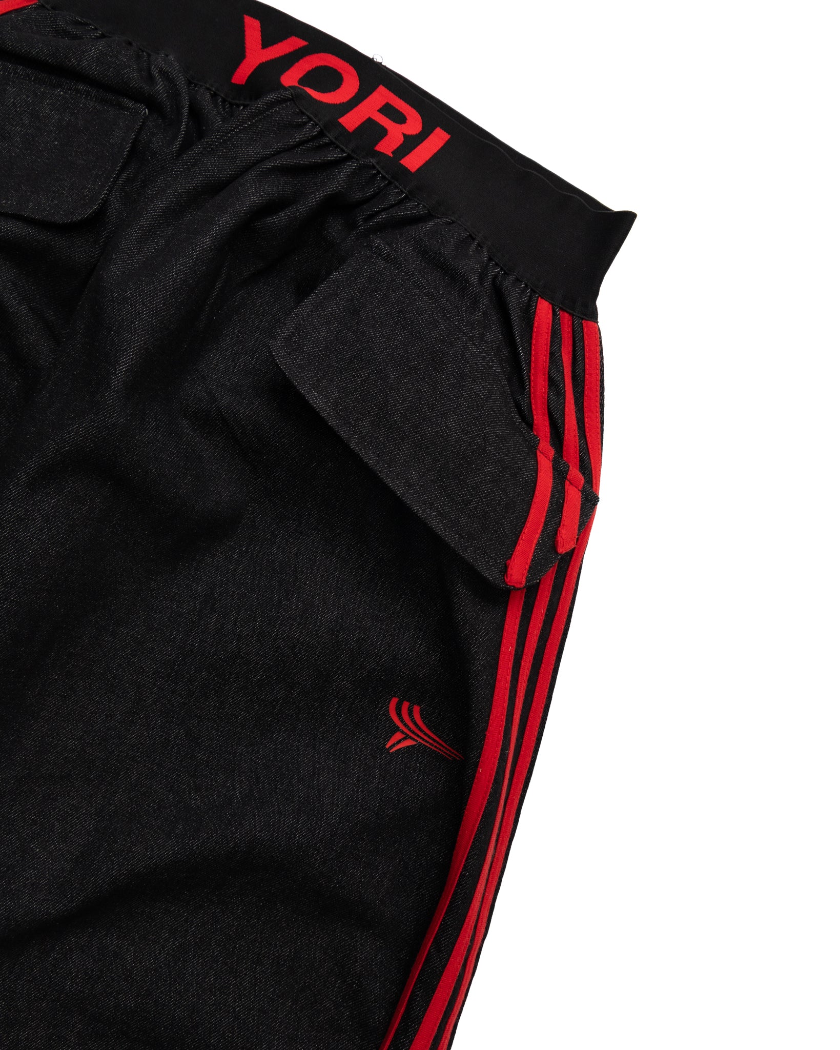 5-Stripe Elastic Denim (Black/Red) - Image 3