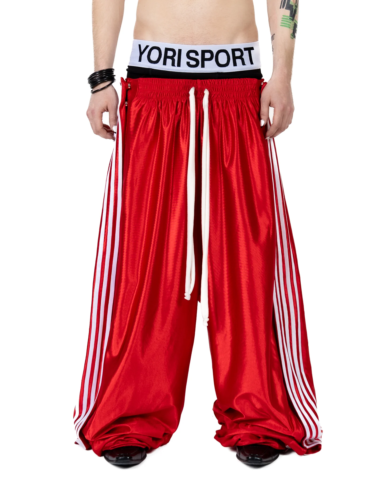 5-Stripe Magnetic Rip-Off Sweats (Red/White)