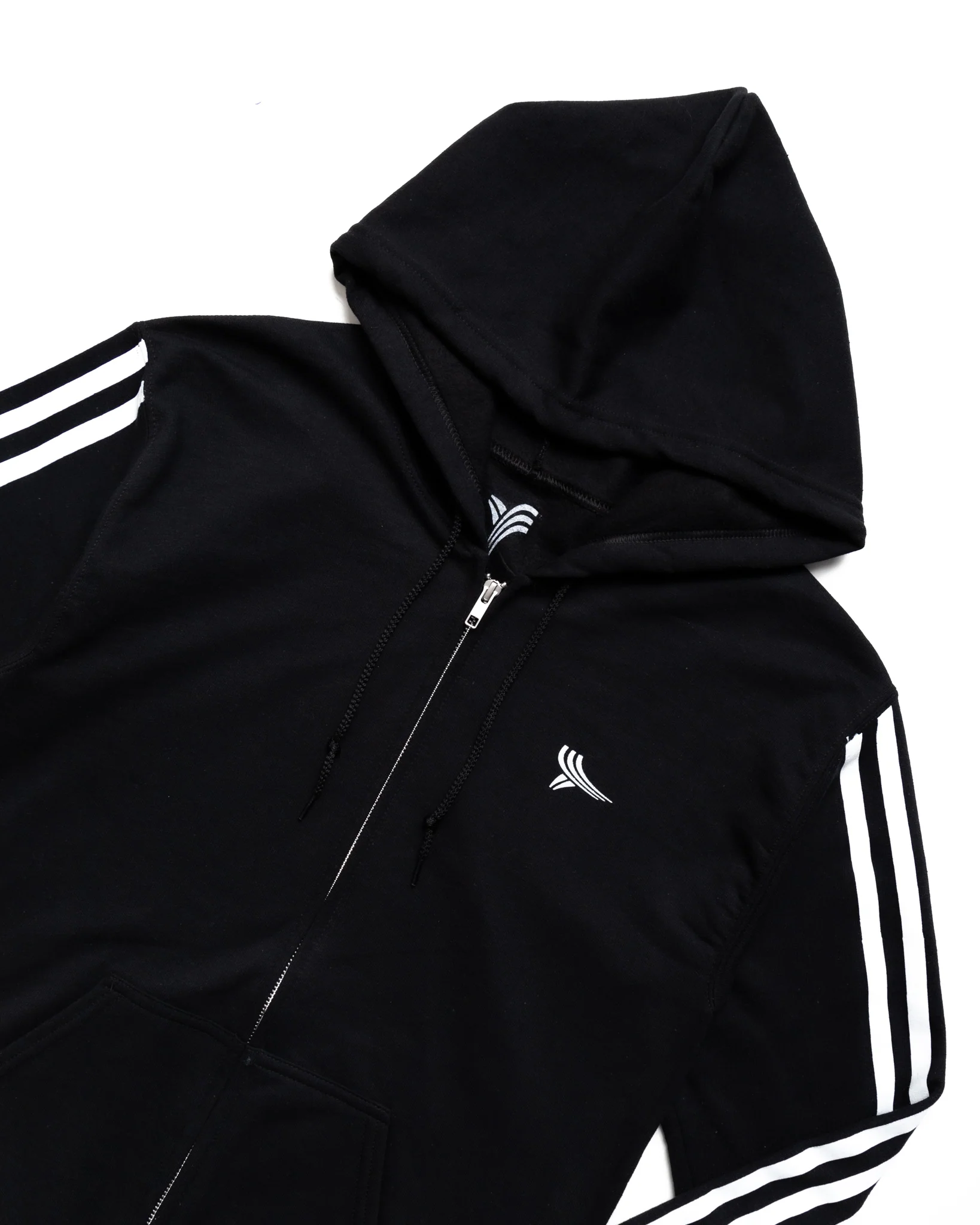 Yori Sport print 5stripe Text Zip-up black/white - Image 3