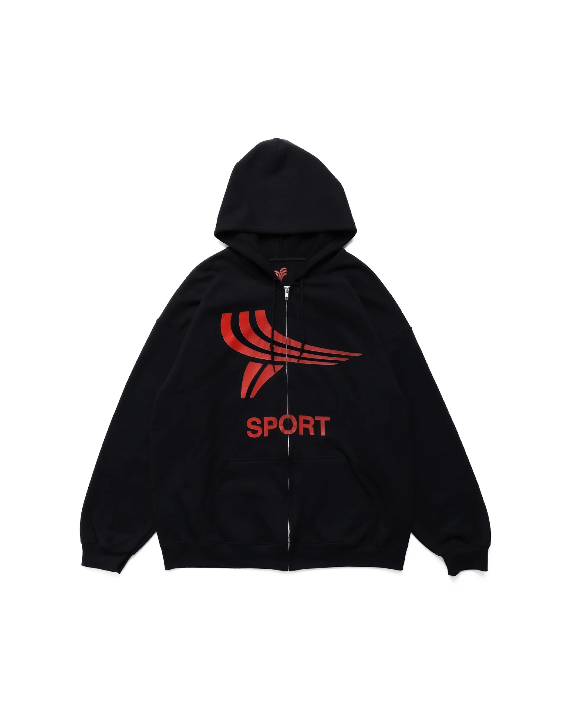 Yori Sport Logo Zip-up (Black/Red)